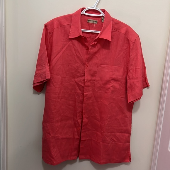 Natural Blue By Visitors Linen Shirt Size Large - Picture 8 of 15